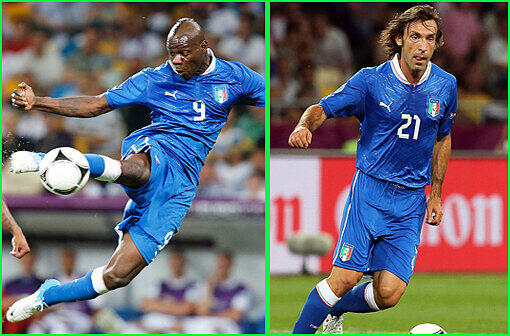 Das Genie und der Wahnsinn: Die Italien-Stars Andrea Pirlo und Mario Balotelli im AZ-Check.