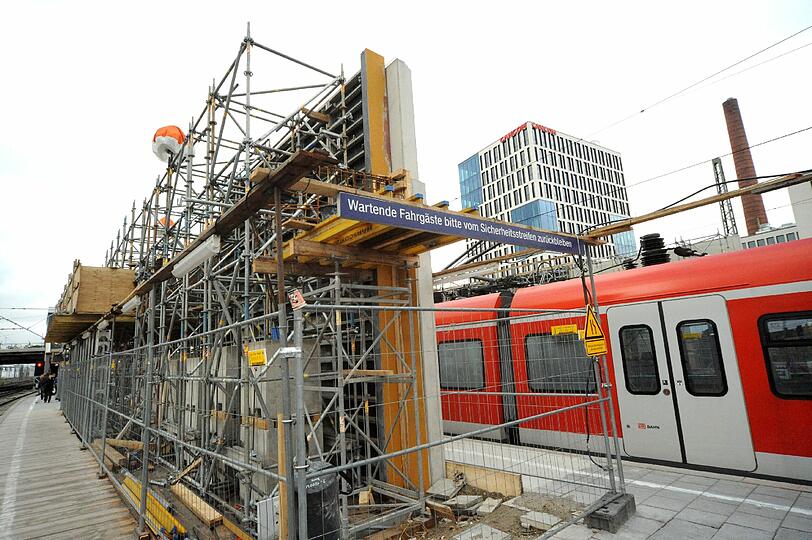 Der Ausbau der S-Bahn-Station Donnersberger Brücke geht voran.