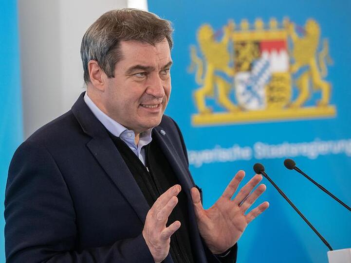 Markus Söder (CSU), Ministerpräsident von Bayern, spricht in der bayerischen Staatskanzlei. Foto: Peter Kneffel/dpa-Pool/dpa