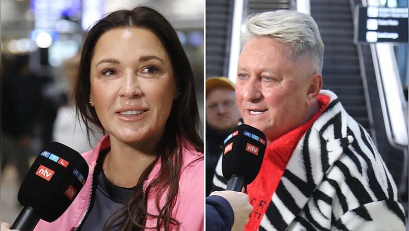 Simone Ballack und Hubert Fella vor ihrem Abflug nach Australien.