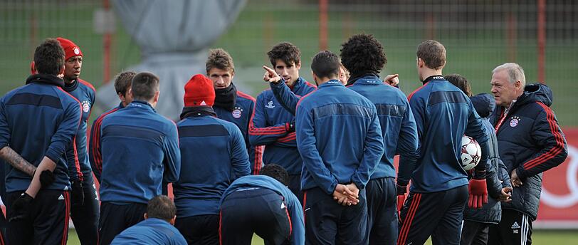 Der FC Bayern trainiert vor dem Spiel gegen Manchester City - die Bilder