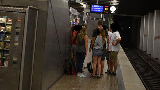 Ein 22-Jähriger stürzte rund drei Meter tief und schlug mit dem Kopf auf dem Bahnsteig auf. Ein 22-Jähriger stürzte rund drei Meter tief und schlug mit dem Kopf auf dem Bahnsteig auf.