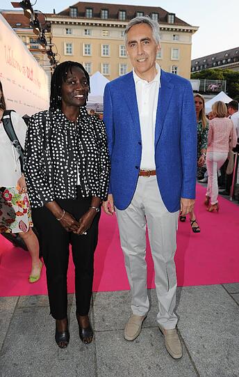 Auma Obama und Peter Löscher.