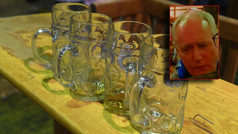 Wer kennt diesen Mann? Im Hofbräuzelt schlug er einem 23-Jährigen einen Maßkrug drei Mal auf den Kopf.