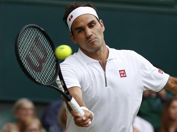 Steht zum 17. Mal im Viertelfinale des Rasenturniers in London: Roger Federer.