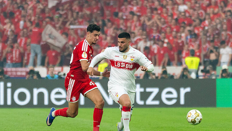 Hatte es gegen den VfB Stuttgart vor allem in der ersten Hälfte schwer: Aleksandar Pavlovic. Hatte es gegen den VfB Stuttgart vor allem in der ersten Hälfte schwer: Aleksandar Pavlovic.