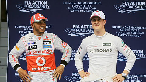 Lewis Hamilton und Michael Schumacher