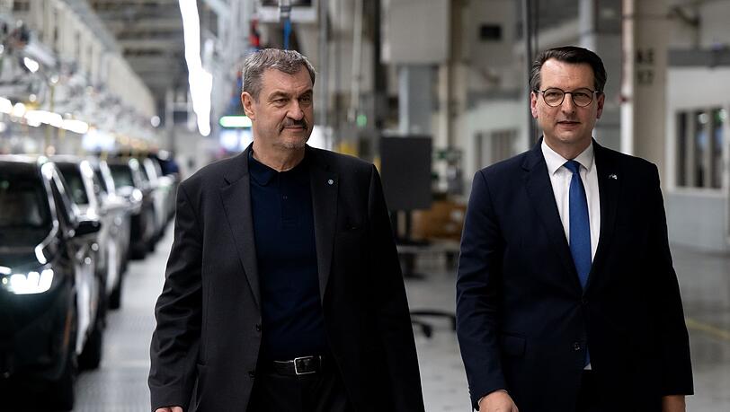 CSU-Chef S&ouml;der und der designierte BMW-Vorstandsvorsitzende Milan Nedeljković besuchen das BMW-Werk in Spartanburg in South Carolina.