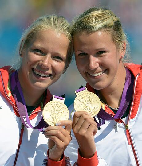 Der Zweierkajak der Frauen mit Franziska Weber und Tina Dietze waren von der Konkurrenz nicht zu
schlagen - sie holten Gold für Deutschland.