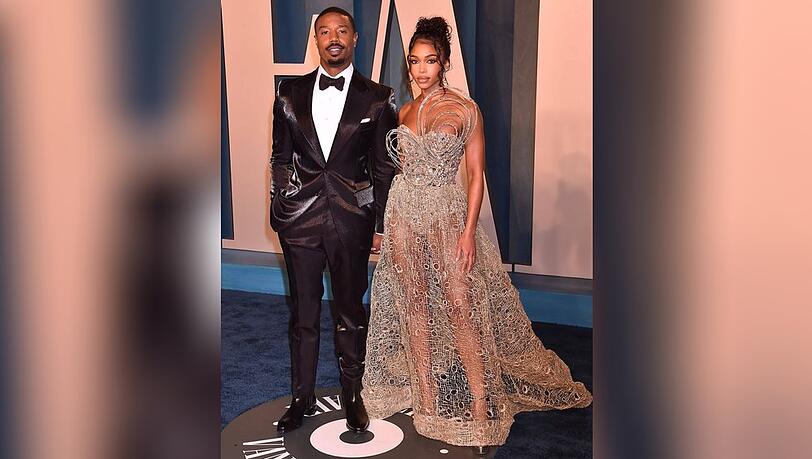 Michael B. Jordan und Lori Harvey bei ihrem Red-Carpet-Debüt im März.
