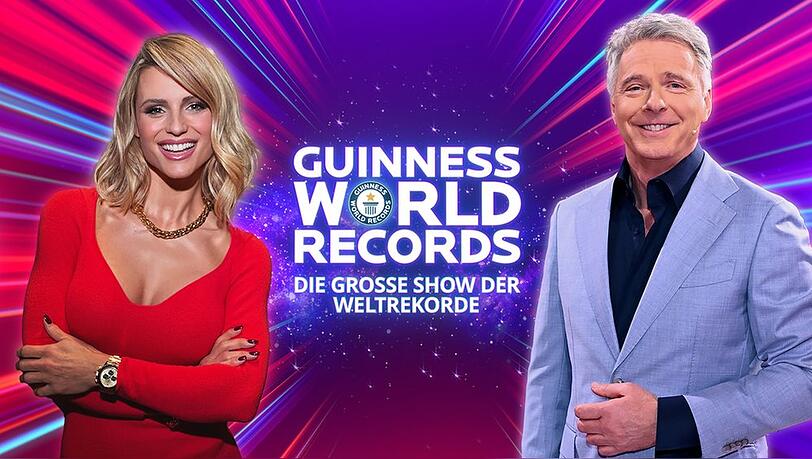 Michelle Hunziker und Jörg Pilawa führen durch das Live-Event "Guinness World Records - Die große Show der Weltrekorde".