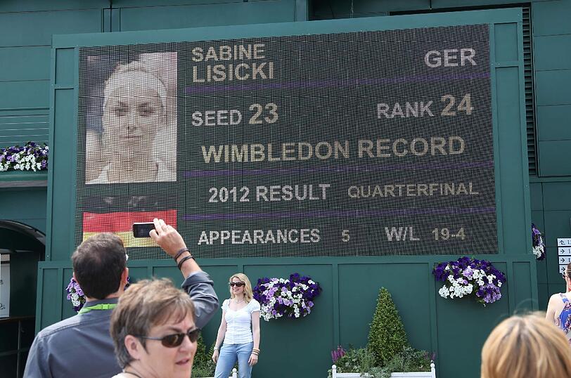 Letztes Training vor dem Finale in Wimbledon für Sabinbe Lisicki.