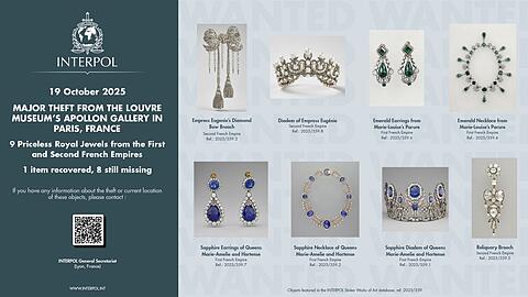 Das BKA und Interpol sind nach dem Einbruch in den Louvre in die Fahndung einbezogen (Handout-Foto).