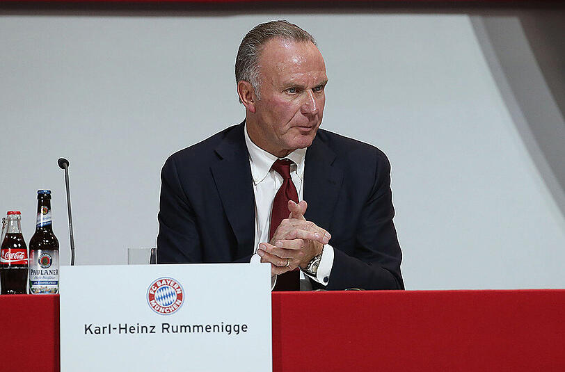 Vorstandschef Karl-Heinz Rummenigge während der Jahreshauptversammlung des FC Bayern am Freitagabend.