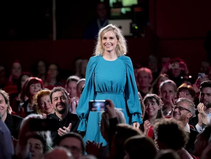 Nina Hoss, Schauspielerin, im Berlinale-Palast. Foto: Christoph Soeder/dpa/Archivbild