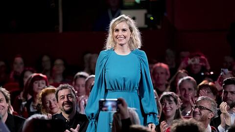 Nina Hoss, Schauspielerin, im Berlinale-Palast. Foto: Christoph Soeder/dpa/Archivbild