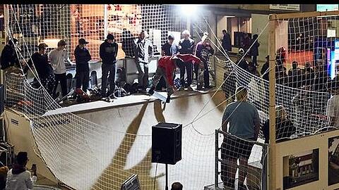 Die Rampe für die Skater.