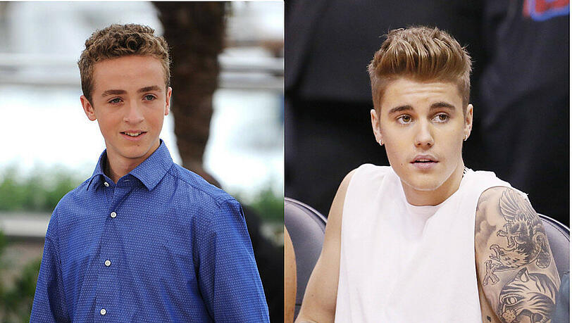 Evan Bird (l.) spielt in "Maps to the Stars" einen Kinderstar, der offensichtliche Parallelen zu Popstar Justin Bieber aufweist Evan Bird (l.) spielt in "Maps to the Stars" einen Kinderstar, der offensichtliche Parallelen zu Popstar Justin Bieber aufweist