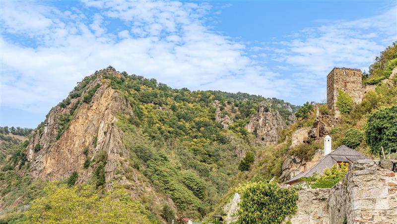 Über dem Ort thront die sagenumwobene Burgruine Dürnstein. Über dem Ort thront die sagenumwobene Burgruine Dürnstein.