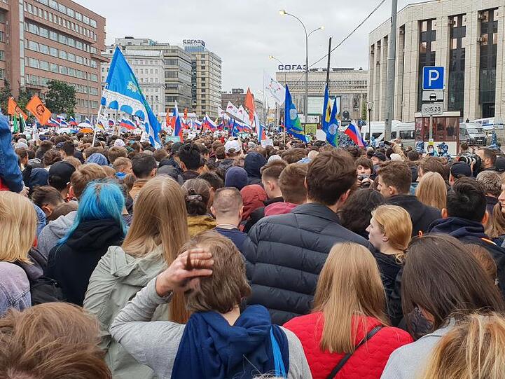 Die Kundgebung auf dem Sacharow-Prospekt in der russischen Hauptstadt am vergangenen Wochenende war die größte seit vielen Jahren.