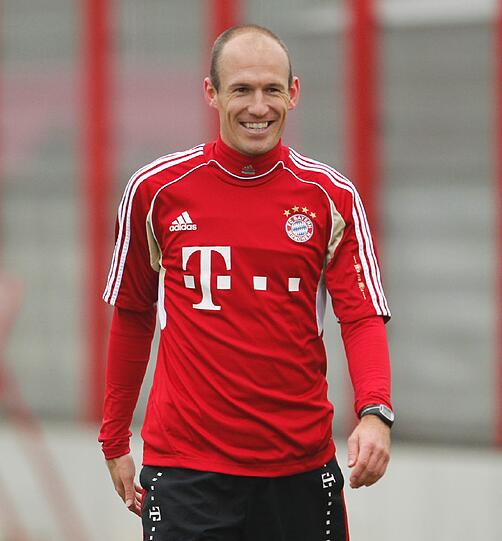 Einen Monat nach seiner Leistenoperation freut sich Robben, dass er endlich wieder trainieren darf.