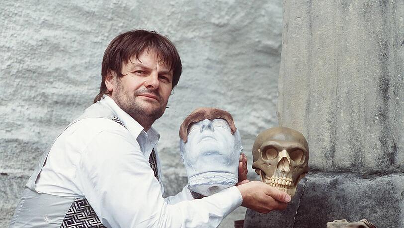 Bernard von Bredow bei Dreharbeiten zu dem Film "Feuer im Eis".