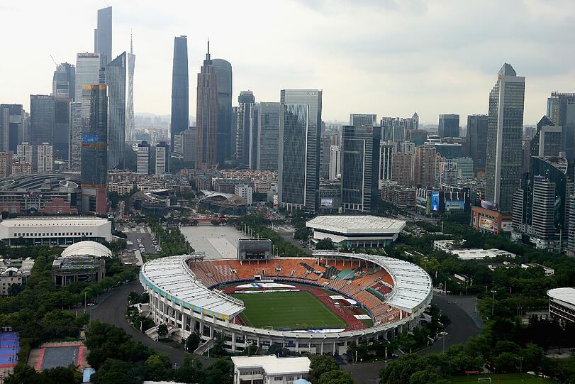 Beeindruckendes Panorama: Das Tianhe Stadium in Guangzhou.