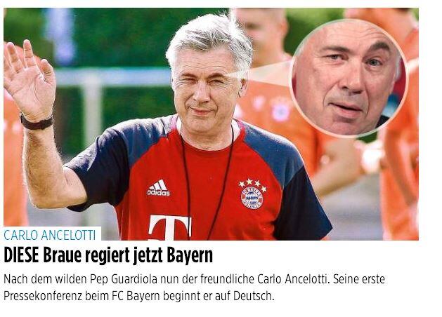 Wer regiert als Trainer beim FC Bayern? Nicht Ancelotti, sondern seine Augenbraue. So sehen es scheinbar die Kollegen von "Bild".