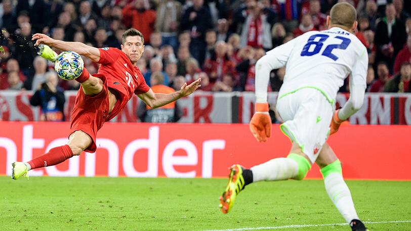 Und am Ende trifft er dann doch: Robert Lewandowski.
