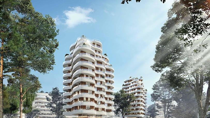 So sollen die Wohnt&uuml;rme einmal aussehen.