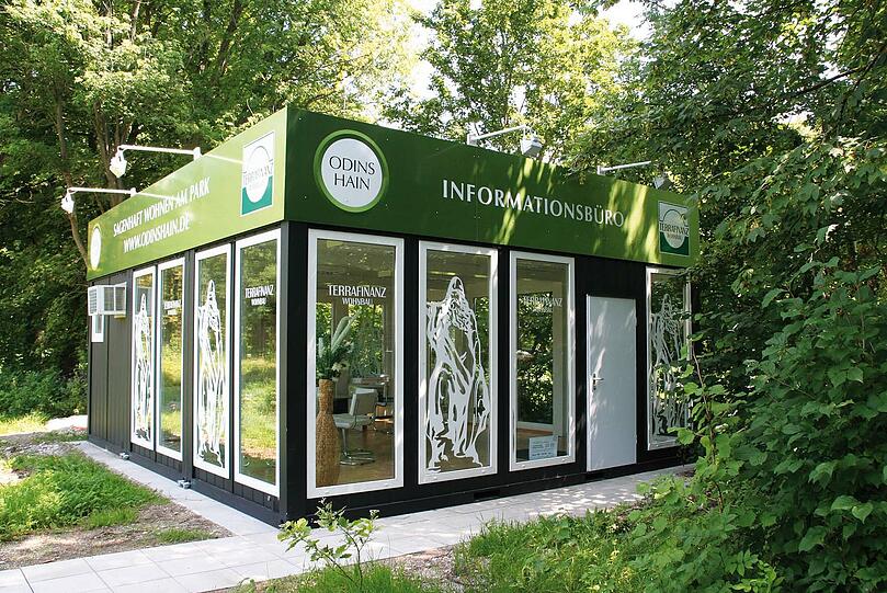 Direkt auf dem attraktiven Grundstück finden Interessenten das Informationsbüro.