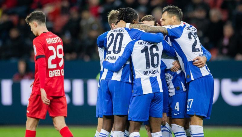 Hertha BSC feierte in Leverkusen den zweiten Sieg unter der Leitung von Trainer Jürgen Klinsmann. Hertha BSC feierte in Leverkusen den zweiten Sieg unter der Leitung von Trainer Jürgen Klinsmann.