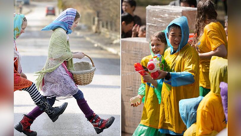 Kleine Hexen in Skandinavien, Wasserschlacht in Polen: Einige L&auml;nder der Welt haben ausgefallene Oster-Traditionen.