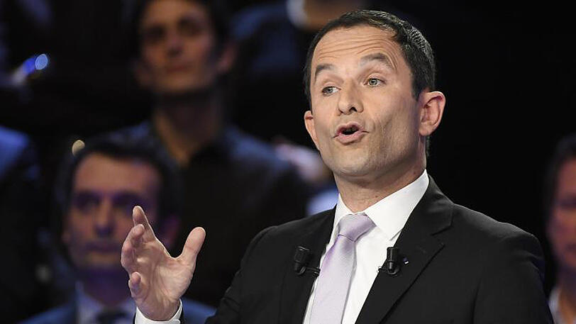 Der sozialistische Anwärter Benoît Hamon stellt zwar die europäische Sparpolitik infrage, unterstützt aber grundsätzlich Europa.