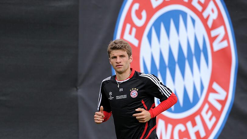 Wieder zurück im Training an der Säbener Straße: Thomas Müller Wieder zurück im Training an der Säbener Straße: Thomas Müller
