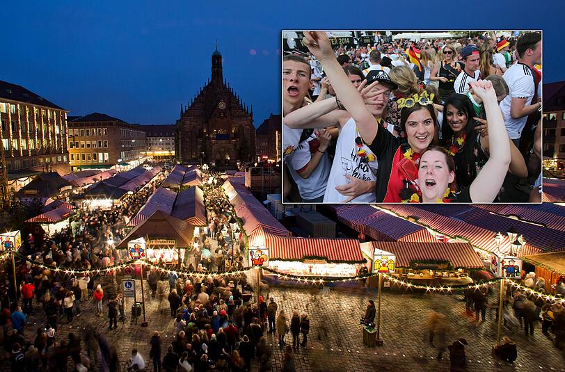 Leinwände und Massen von Fußballfans wird es auf dem berühmten Nürnberger Christkindlesmarkt nicht geben.