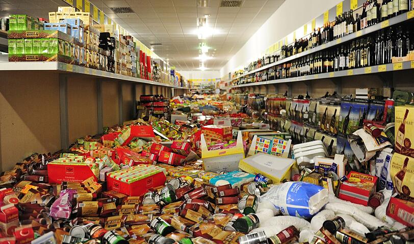 Chaos in einem Aldi in München: Der Discounter wurde völlig verwüstet