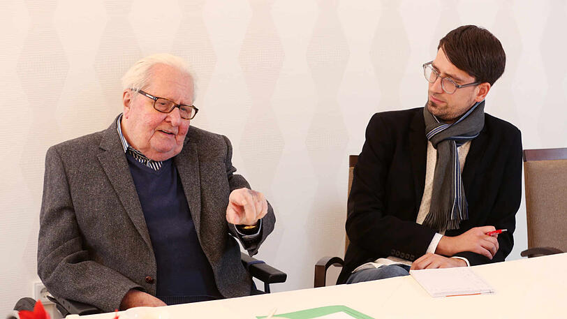 Hans-Jochen Vogel im Gespräch mit AZ-Lokalchef Felix Müller.