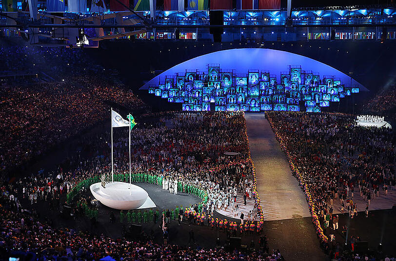Beeindruckende Eröffnungsfeier der Olympischen Spiele in Rio. Die Bilder aus dem Maracana-Stadion.
