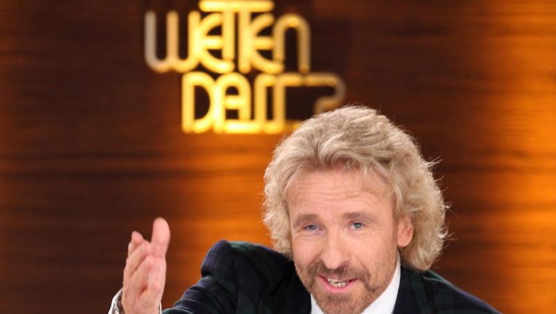 Showmaster Thomas Gottschalk moderiert die ZDF-Show "Wetten, dass..?".