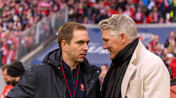 Mehr als eine Dekade standen Lahm (l.) und Schweinsteiger (r.) beim FC Bayern als Teamkollegen auf dem Feld. Auch bei der Trainersuche des DFB sind sich die beiden Ex-Nationalspieler einig.