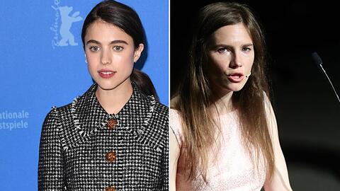 Margaret Qualley (li.) wird nicht wie geplant zu Amanda Knox.