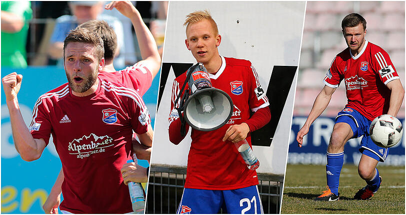 Drei Säulen für Haching: Dominik Stahl, Sascha Bigalke und Stephan Hain (von links nach rechts)