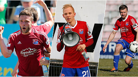 Drei Säulen für Haching: Dominik Stahl, Sascha Bigalke und Stephan Hain (von links nach rechts)