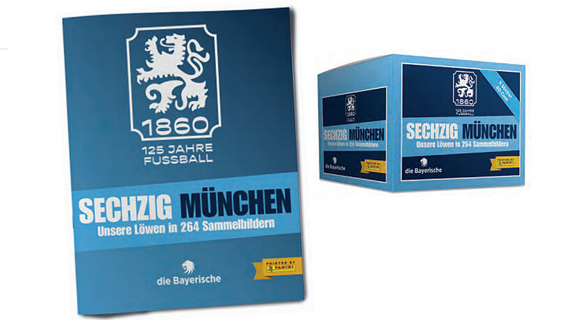 So wird das Panini-Sammelalbum zum 125-jährigen Jubiläum der 1860-München-Fußballabteilung aussehen.