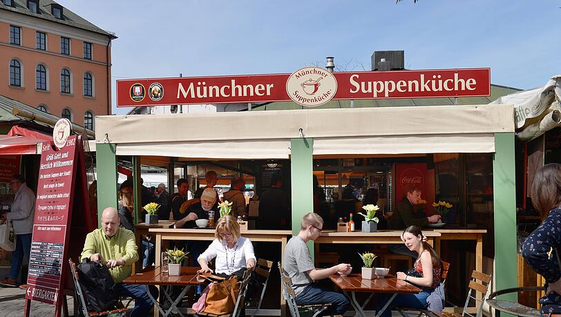 Münchner Suppenküche am Viktualienmarkt. Münchner Suppenküche am Viktualienmarkt.