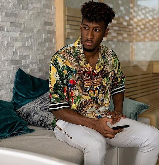 Im Hawaiihemd: Kingsley Coman.