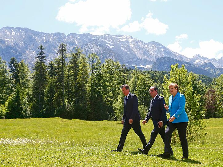 G7-Auftakt auf Schloss Elmau. Die Bilder von Merkel, Obama und Co.