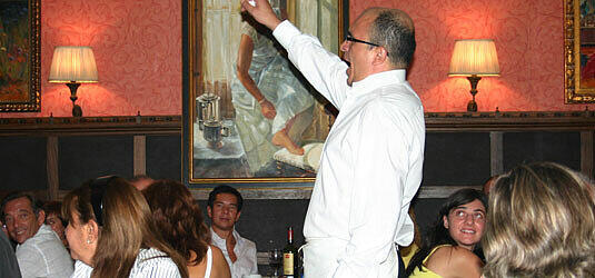 Singender Ober im Restaurant La Favorita, Foto: K.T. Raab