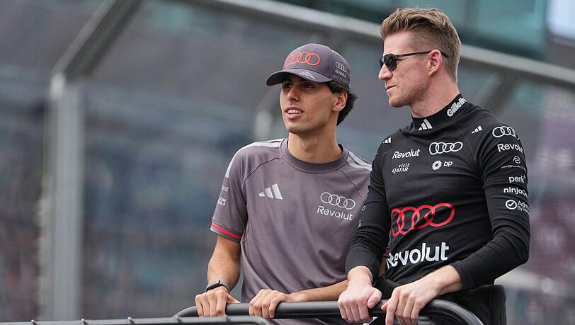 Nico H&uuml;lkenberg (r) scheidet aus, Gabriel Bortoleto holt Punkte.